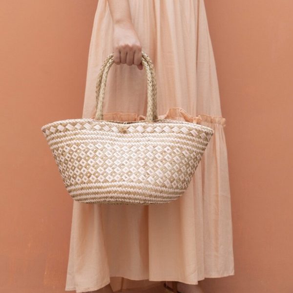 Seagrass Beach Bag - Tribal Pink & Natural