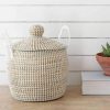 Seagrass Storage Basket With Lid