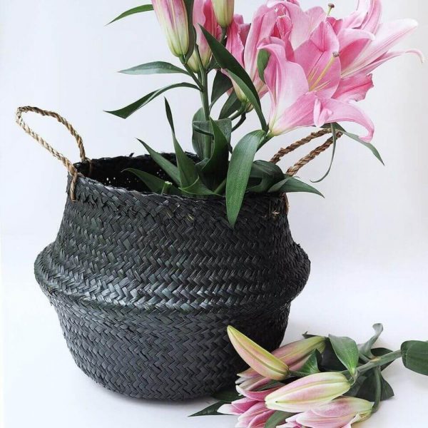 Black Seagrass Belly Basket