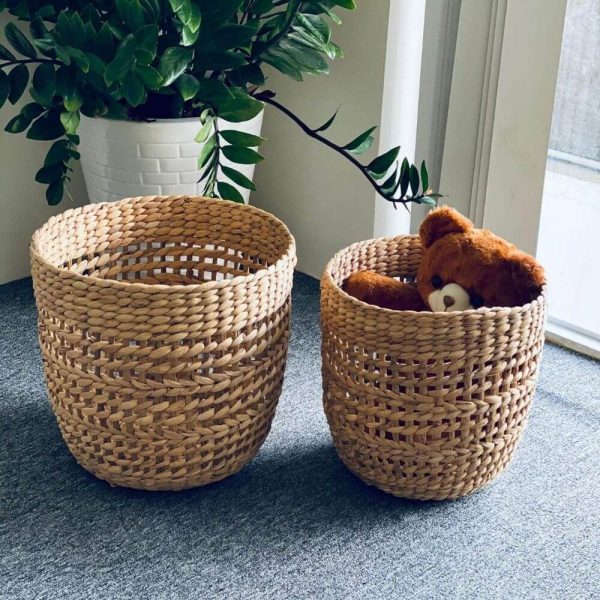 Water Hyacinth Storage Basket - Set of 2