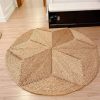 Handmade Star-Shaped Woven Seagrass Rugs Natural Fiber Wicker Rugs