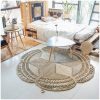 Flower Seagrass round rug Wholesale Supplier from Vietnam Eco-friendly Natural Home Decor Wicker carpet Wholesale Seagrass handwoven mat made in Vietnam