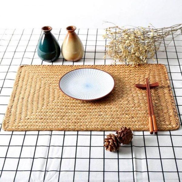 Natural Woven Seagrass Rectangular Placemat