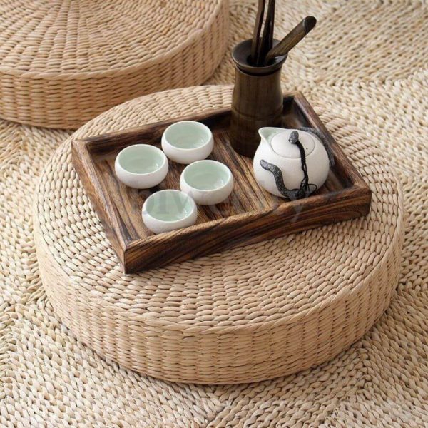 Water Hyacinth Low Pouffe