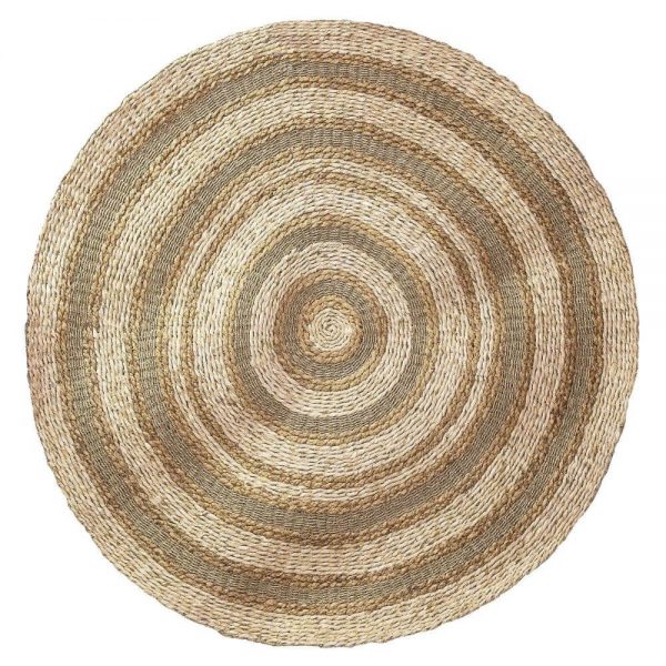 Natural Eco-friendly Cornhusk Seagrass Water Hyacinth Round Area Rug
