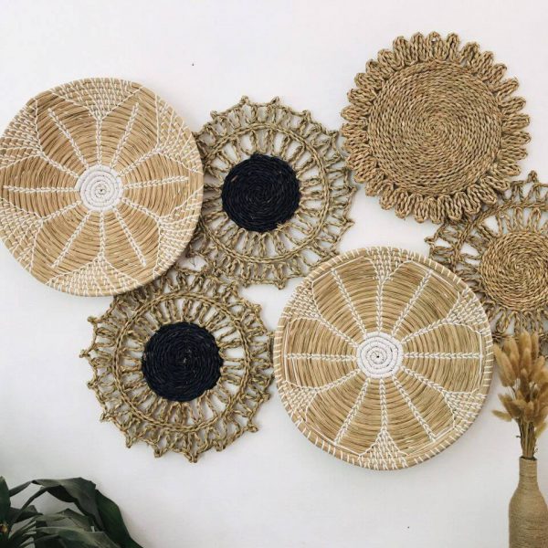 seagrass wall decor set handmade in Vietnam