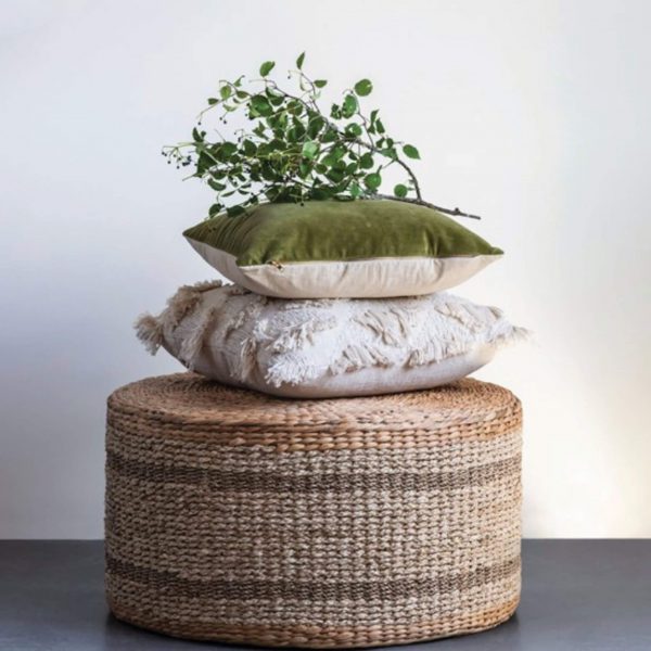 wicker ottoman