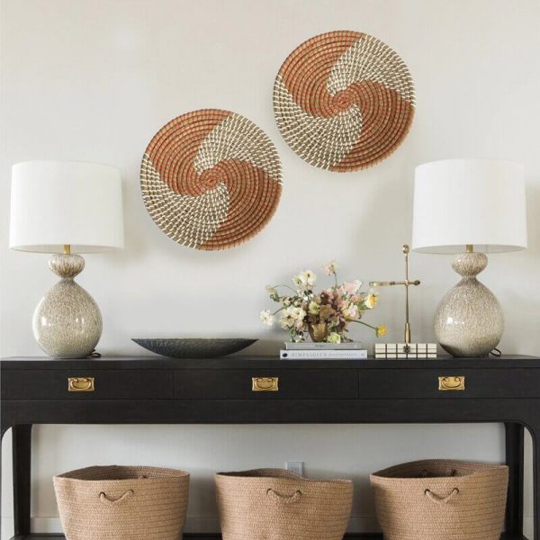 wall hanging plates seagrass plastic string home decor wall decor
