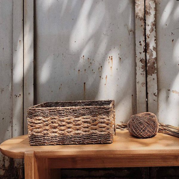 seagrass water hyacinth storage tote wicker storage wholesale price made in Vietnam