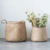 Simple Woven Seagrass Baskets, Set of 2 decorative
