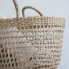 Open Weave Seagrass Basket with Handles