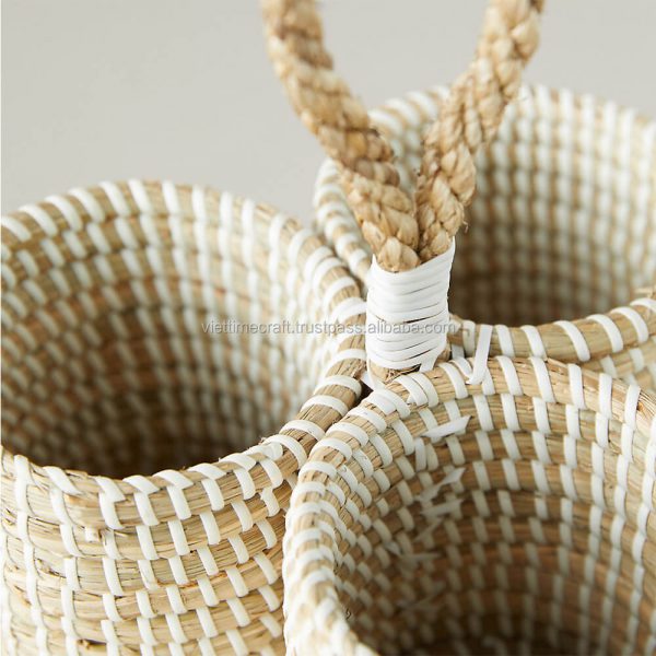seagrass utensil holder 3 compartments cutlery holder Seagrass Cutlery Holder Seagrass Utensil Caddy utensil container