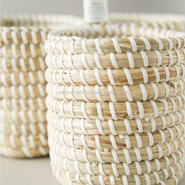 seagrass utensil holder 3 compartments cutlery holder Seagrass Cutlery Holder Seagrass Utensil Caddy utensil container