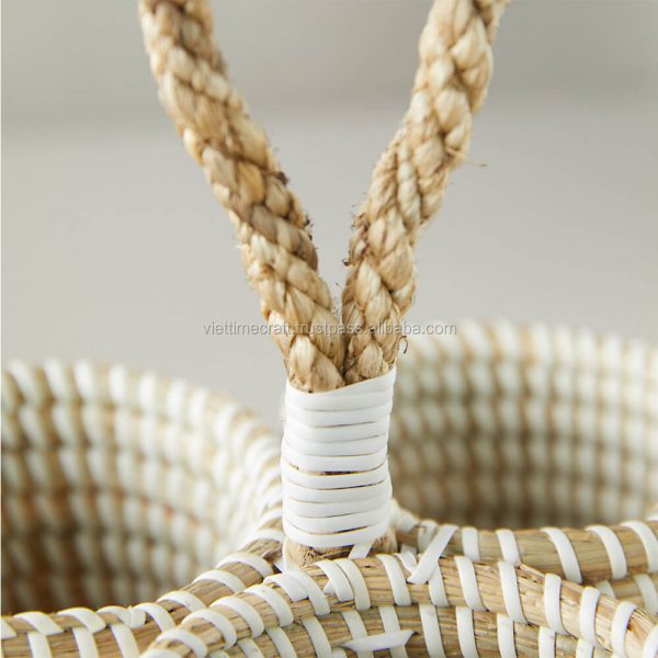 seagrass utensil holder 3 compartments cutlery holder Seagrass Cutlery Holder Seagrass Utensil Caddy utensil container