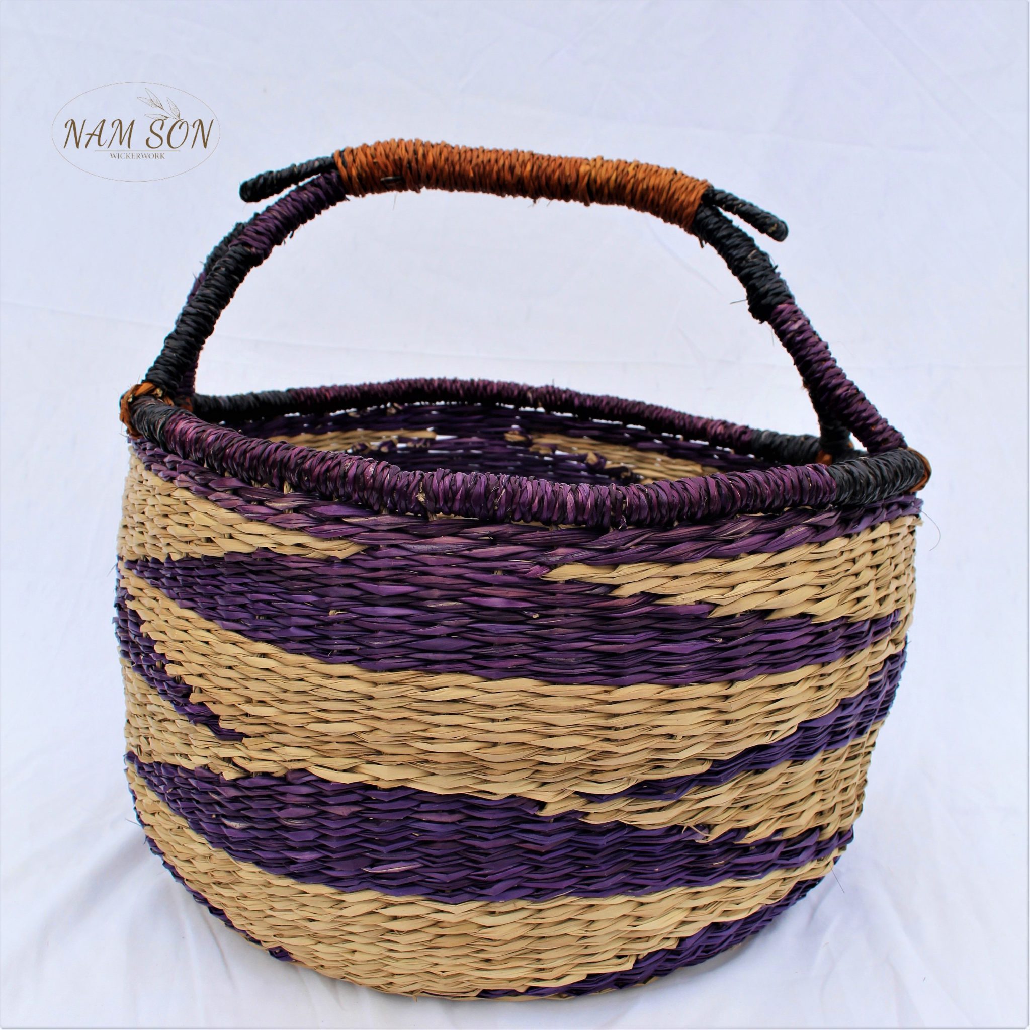 Colorful Bolga Seagrass Basket - NAM SON