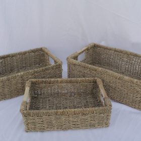 Set of 3 water hyacinth basket